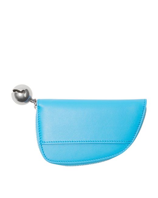 Burberry Blue Leather Shield Coin Pouch
