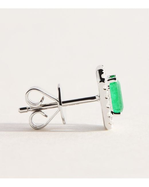 SHAY Green Diamond And Emerald Mini Me Earrings
