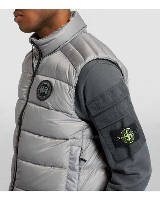 Canada Goose Gray Quilted Crofton Gilet for men