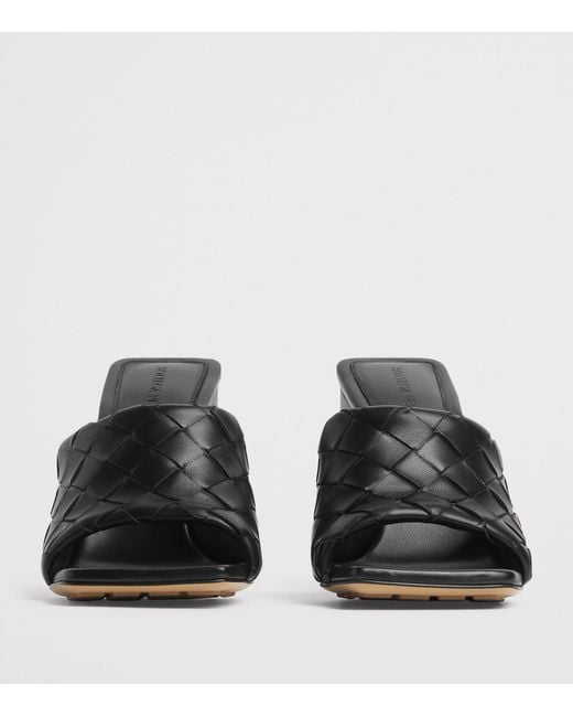 Bottega Veneta Black Lambskin Parco Heeled Mules 90