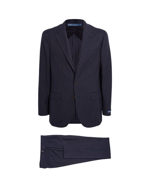 Polo Ralph Lauren Blue Pinstripe 3-piece Suit for men