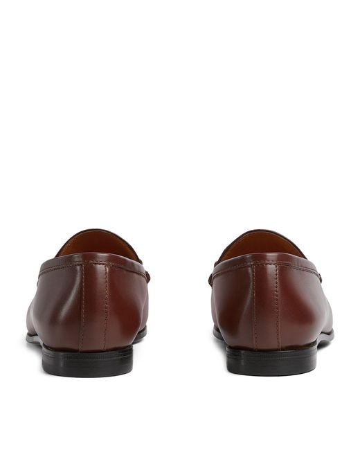 Gucci Brown Leather Jordaan Loafers