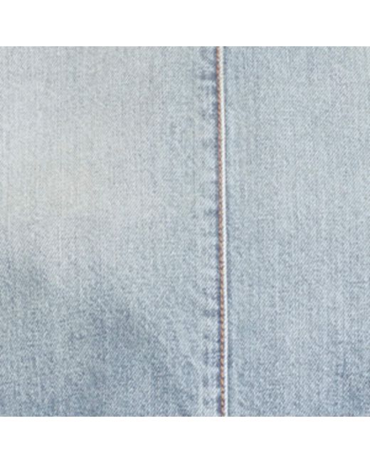 Alaïa Blue Denim Belted Crop Top