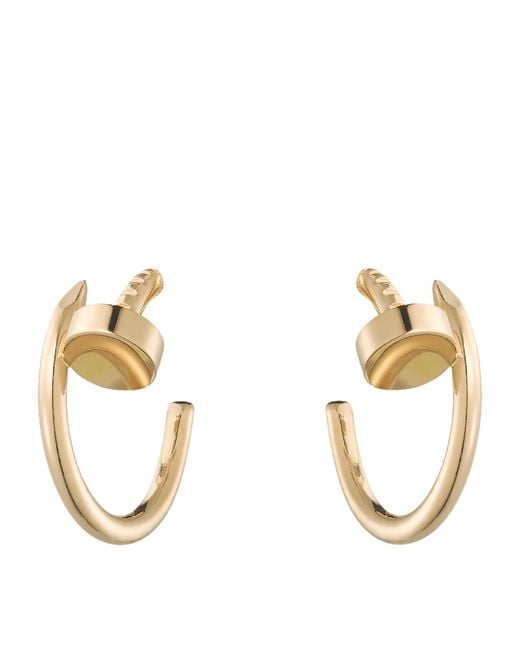 Cartier Metallic Juste Un Clou Hoop Earrings