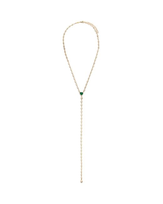 Jacquie Aiche White Diamond And Emerald Sophia Necklace