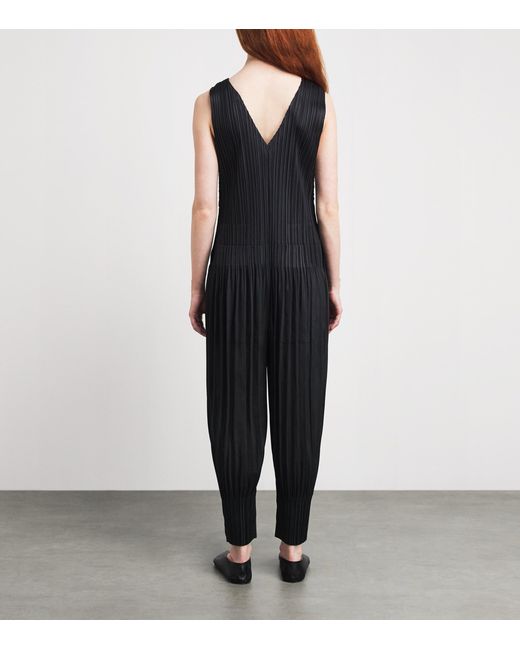 Pleats Please Issey Miyake Black Fluffy Basics Jumpsuit