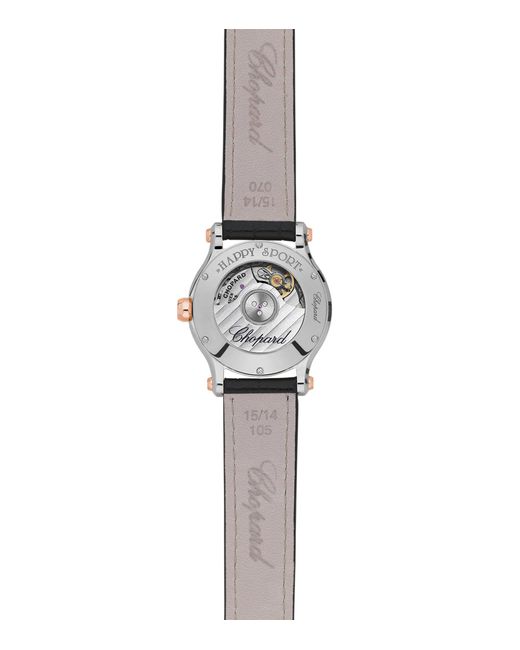 Chopard Metallic Steel And Diamond Happy Sport Watch