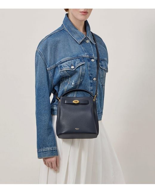 Mulberry Blue Leather Islington Bucket Bag