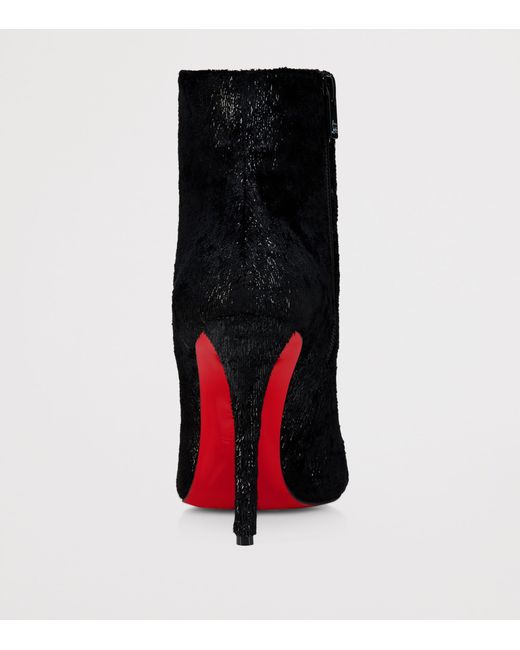 Christian Louboutin Red Miss Z Booty Velluto Gloss Ankle Boots 100