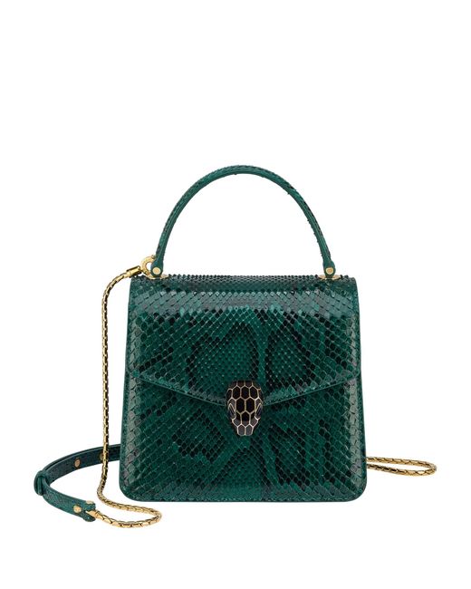 BVLGARI Green Serpenti Forever Top-handle Bag