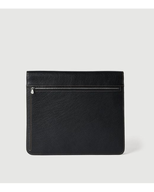 Brunello Cucinelli Black Calfskin Document Holder for men