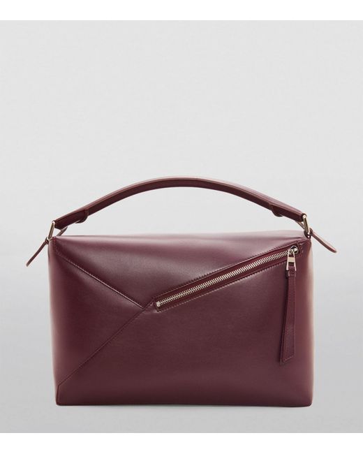 Loewe Purple Leather Puzzle Top-handle Bag for men
