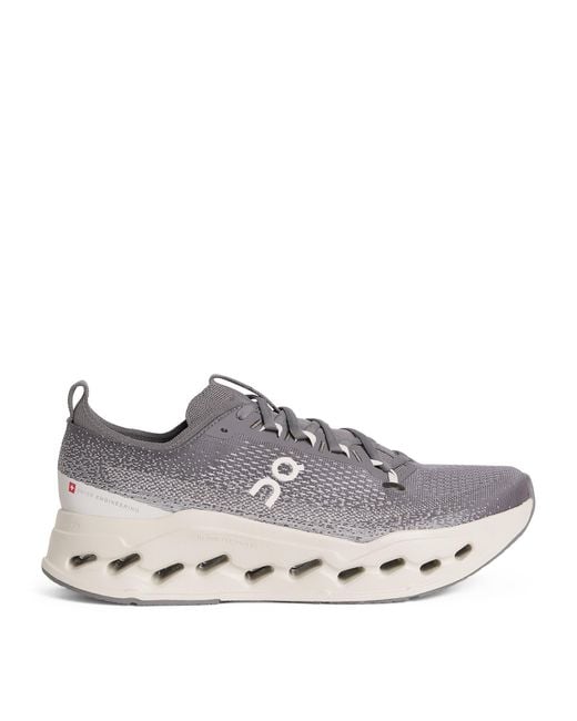 On Shoes Gray Cloudsurfer Max Trainers for men
