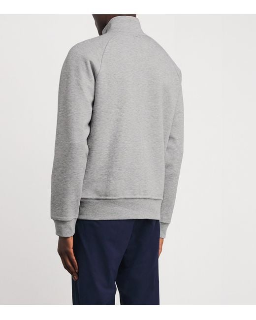 Ralph Lauren Gray Double Knit Zip-Up Jacket for men