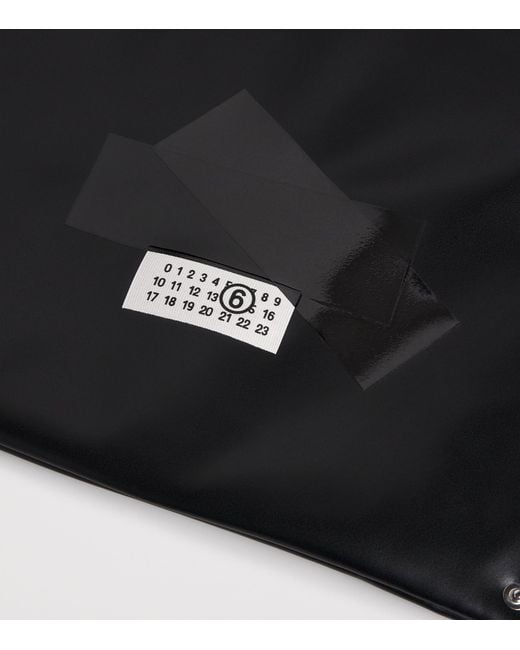 MM6 by Maison Margiela Black Medium Archive Tape Tote Bag for men