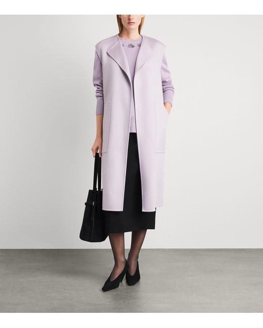 Agnona Purple Cashmere Embellished Sweater