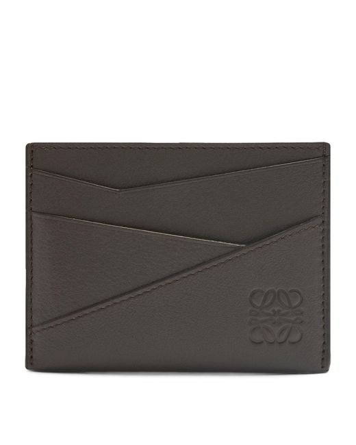 Loewe Black Leather Puzzle Card Holder for men