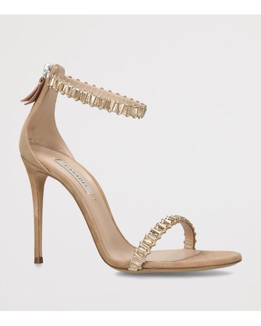 Casadei Metallic Suede Julia Heaven Sandals 100