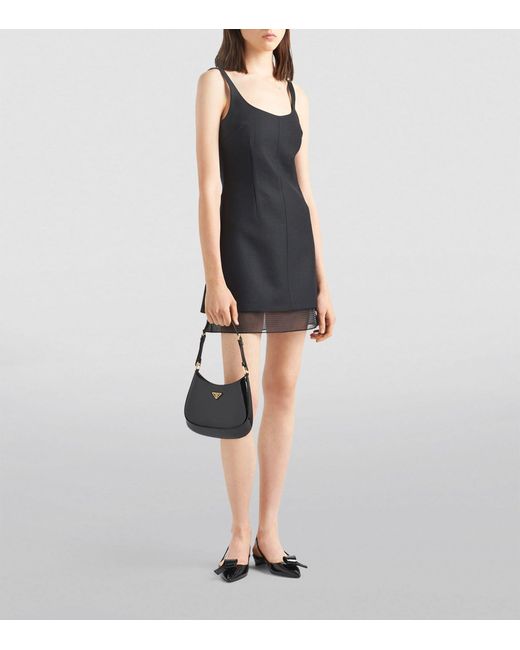 Prada Black Wool Mini Dress