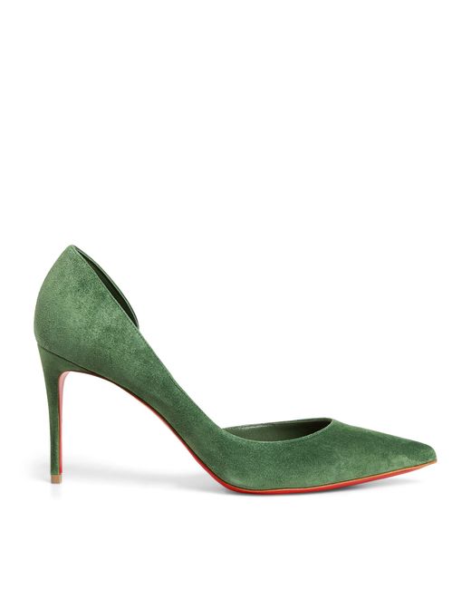 Christian Louboutin Green Iriza 85 Suede Courts