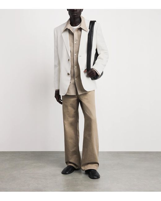 AMI White Single-Breasted Blazer for men