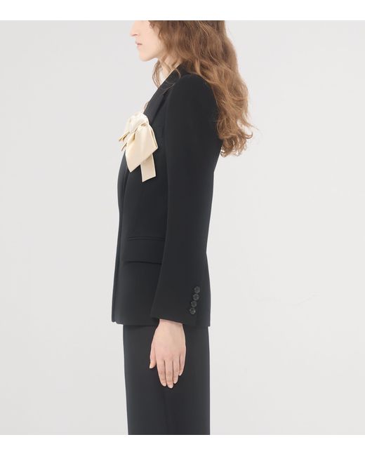 Valentino Black Virgin Wool-Silk Blazer