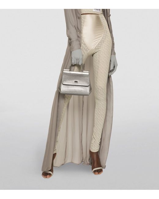 Dolce & Gabbana Gray Kim Small Sicily Top-Handle Bag