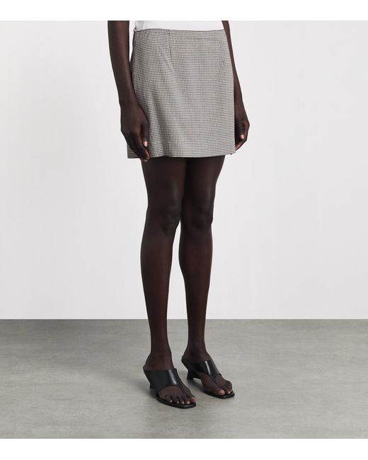 Rag & Bone Gray Wool Plaid Mini Skirt