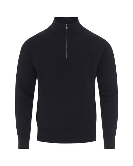 Orlebar Brown Blue Lennard Half-zip Sweater for men