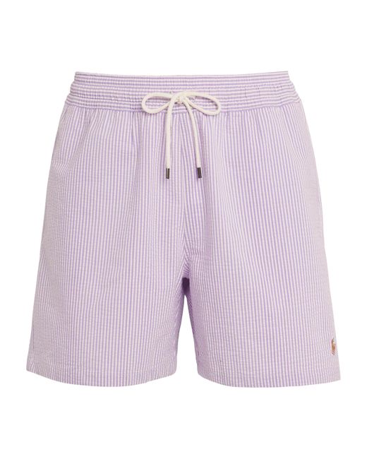 Polo Ralph Lauren Purple Seersucker Traveller Swim Shorts for men