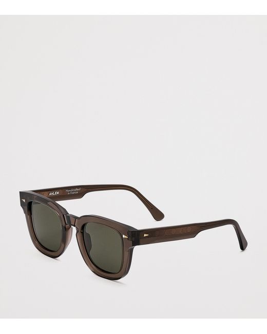 Ahlem Green Acetate Dragon D-Frame Sunglasses for men
