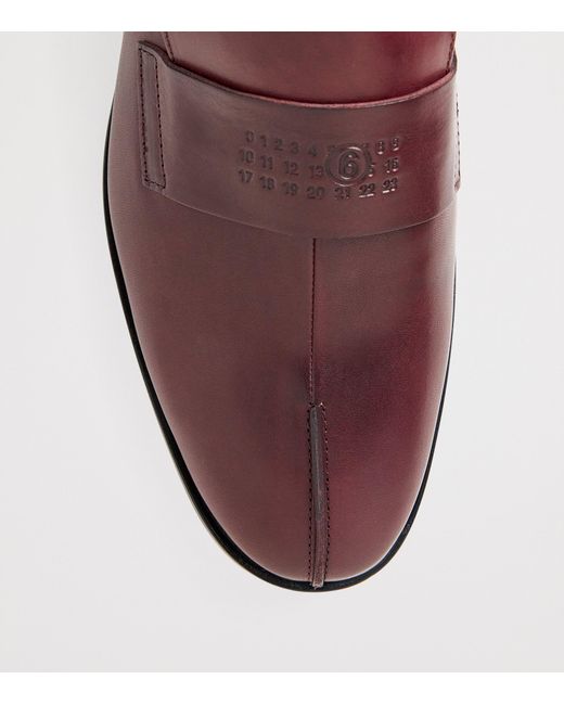 MM6 by Maison Margiela Brown Leather Slip-On Loafers for men