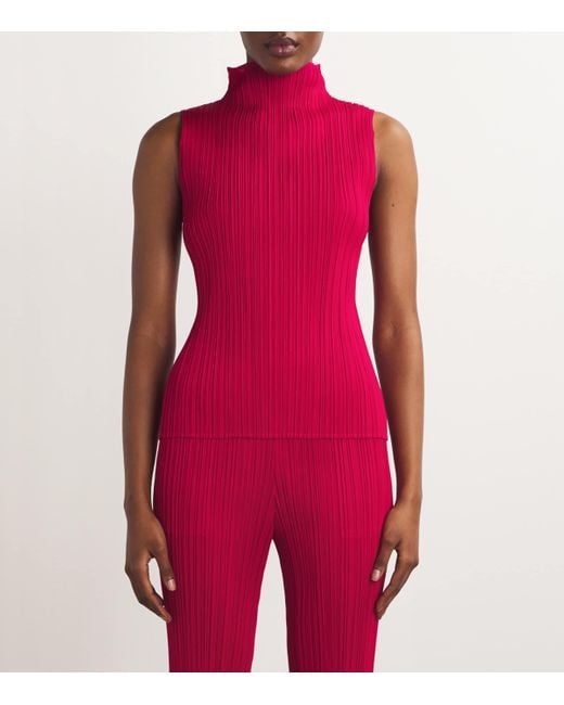 Pleats Please Issey Miyake Purple New Colorful Basics Tank Top