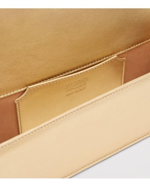 Malone Souliers Natural Metallic Leather Vivien Clutch Bag