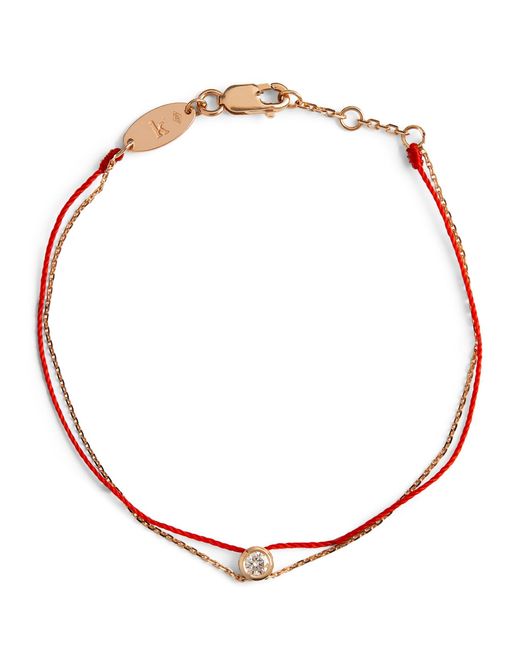 RedLine Rose Gold And Diamond Pure Elegant Bracelet in Red Lyst