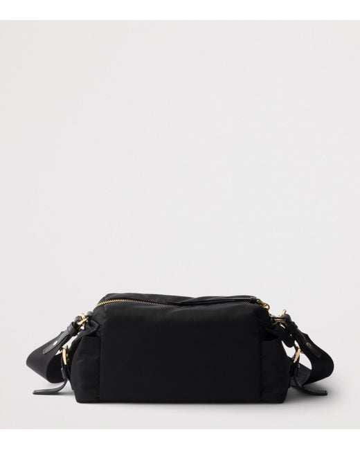 Prada Black Small Re-Nylon And Leather Explore Shoulder Bag