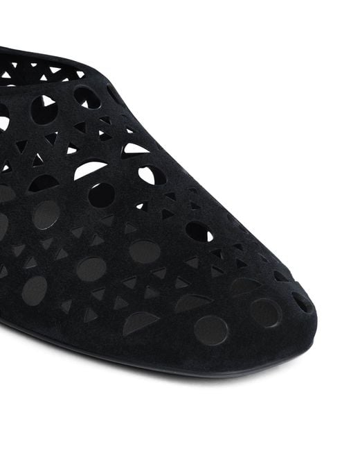 Alaïa Black Suede Vienne Ballet Flats