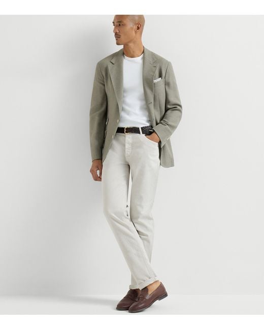 Brunello Cucinelli Gray Slim Jeans for men