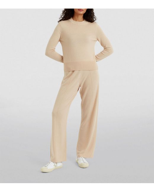 Chinti & Parker Natural Wool-cashmere Cropped Sporty Sweater
