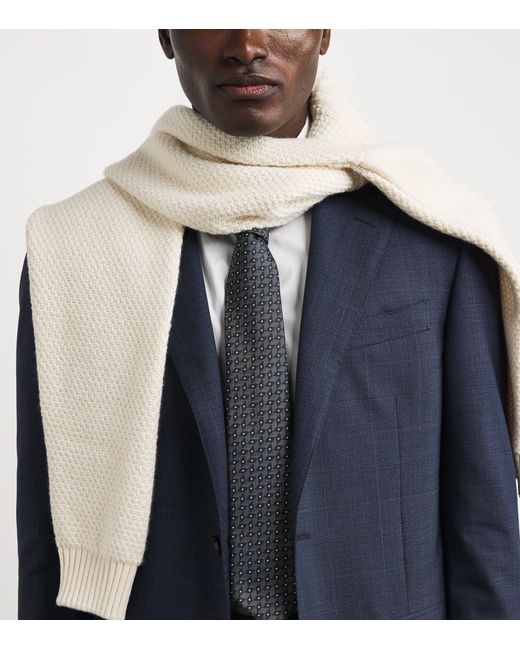 Giorgio Armani Blue Silk Geometric Tie for men