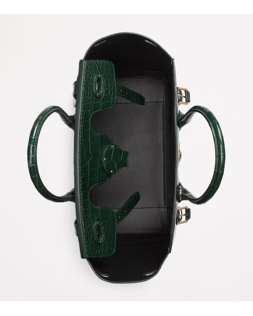 Ralph Lauren Green Alligator Leather Ricky 33 Top-Handle Bag