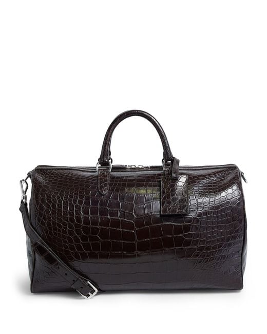 Ralph Lauren Purple Label Brown Alligator Boston Bag for men