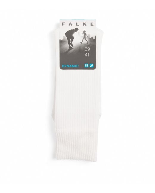 Falke White Ribbed Dynamic Socks for men