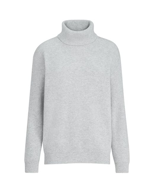 Brunello Cucinelli Gray Cashmere Rollneck Sweater