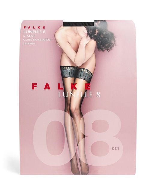 Falke Pink Lunelle 8 Stay-Up Stockings