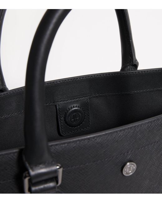 Harrods Black Saffiano Leather Tote Bag for men