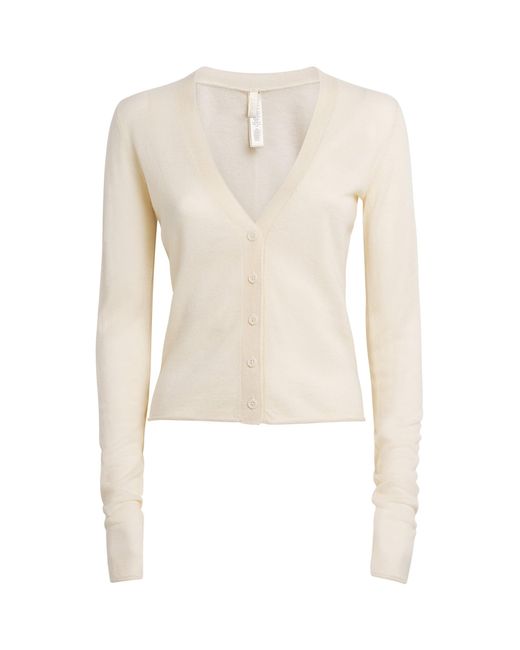 Skims Natural Cashmere Sheer Cardigan