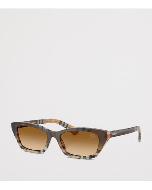 Burberry Brown Acetate Be4488 Rectangle Sunglasses