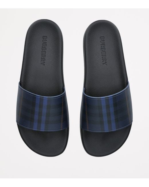 【BURBERRY】送料/関税込 CHECK MELROY SLIDES Burberry Check Slides | Harrods US