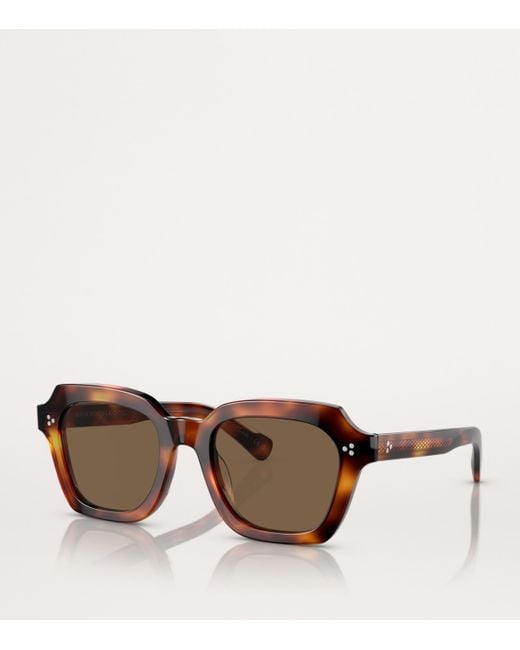 Oliver Peoples Brown Acetate Kienna Sunglasses